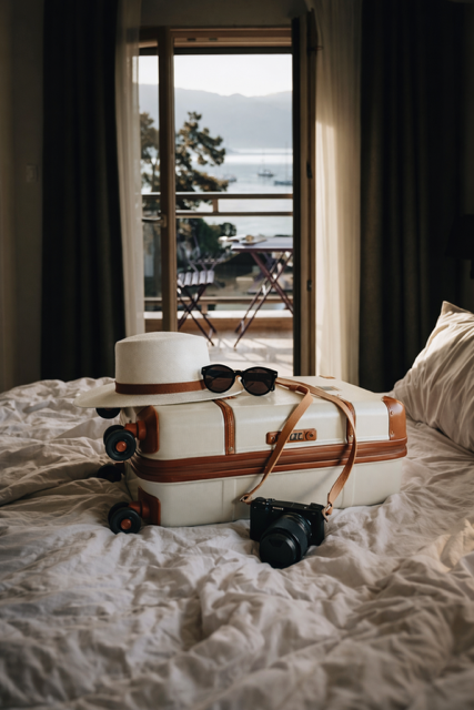 kofer na krevetu sobe hotela fontana